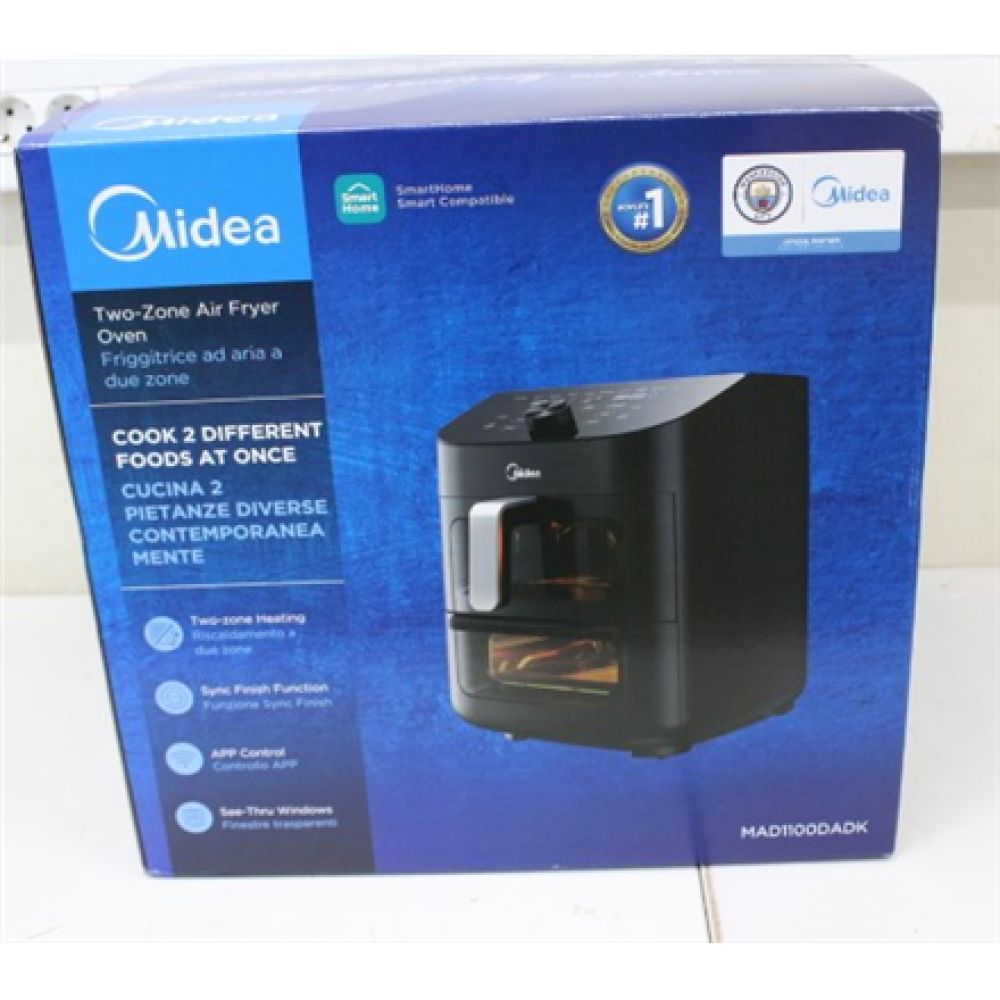 Midea Two Zone Airfryer | MAD1100DADK | Power 1850 W | Capacity 4.4/6.4 L | Rapid Air technology | Black_2