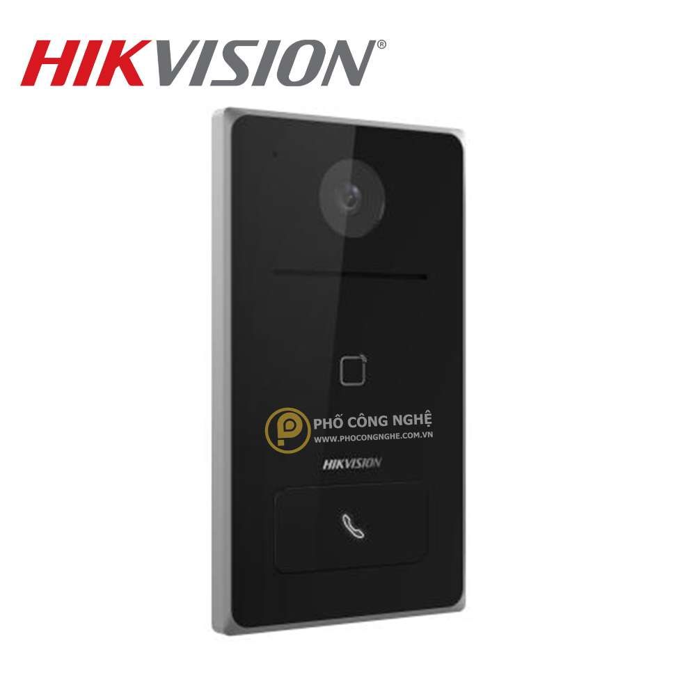Post de exterior videointerfon IP Hikvision DS-KV6133-WME1; WIFI; 1 x buton de apelare( pentru o singura familie- permite apelarea a mai multor monitoare de interior); camera video 2MP True WDR ( unghi vizualizare: Horizontal: 129° Vertical: 75°), vizualizare pe timp de noapte IR maxim 3 metri; _1