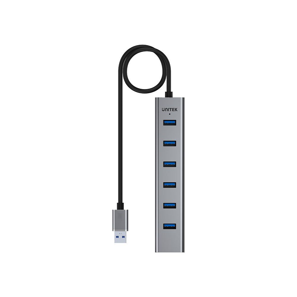 UNITEK Y-3090 interface hub USB 3.2 Gen 1 (3.1 Gen 1) Type-A 5000 Mbit/s Silver_1