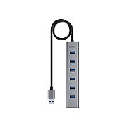UNITEK Y-3090 interface hub USB 3.2 Gen 1 (3.1 Gen 1) Type-A 5000 Mbit/s Silver_1