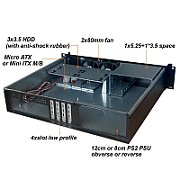 Techly I-CASE IPC-240L computer case Rack Black_4