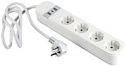 Gembird TSL-PS-S4U-01-W Smart power strip 4 AC outlet(s) Type E 1.5 m 3 3880 W White_2
