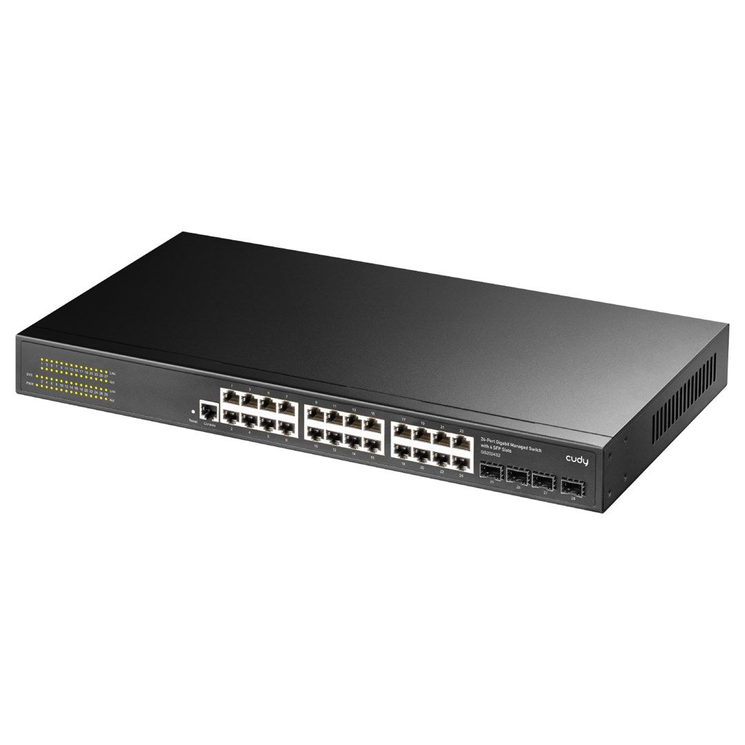 Cudy GS2024S2 network switch Managed L2/L3 Gigabit Ethernet (10/100/1000) 1U Black_2