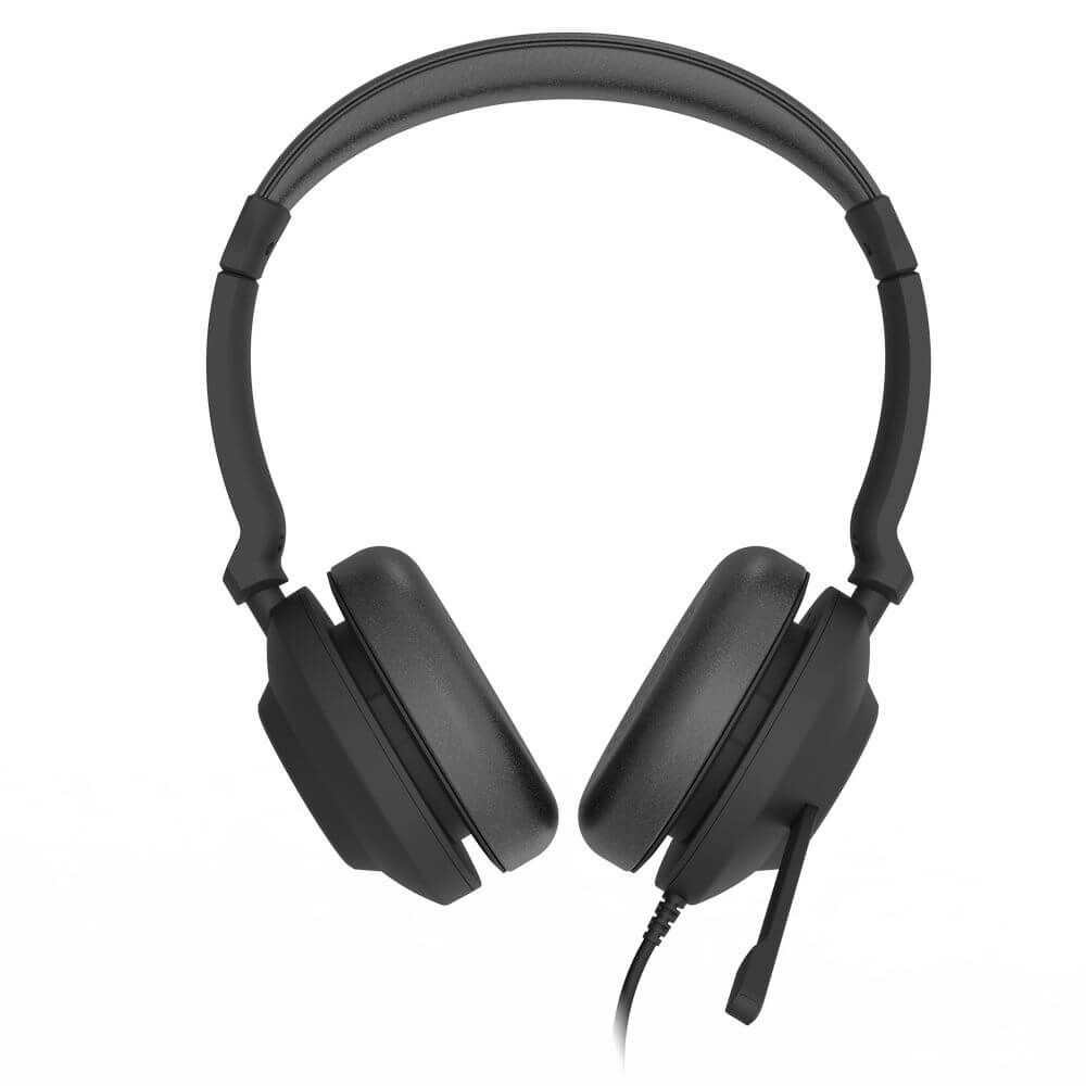 HEADSET AXTEL ONE UC35 STEREO HD AXH-ONE , Corded, Plug&Play USB / 3.5mm Jack Headset Conectivity USB-A, USB-C; Jack / with STEREO HD . Speaker Size has 40 mm / Passive noise reduction : STRONG / Vegan Leather_1