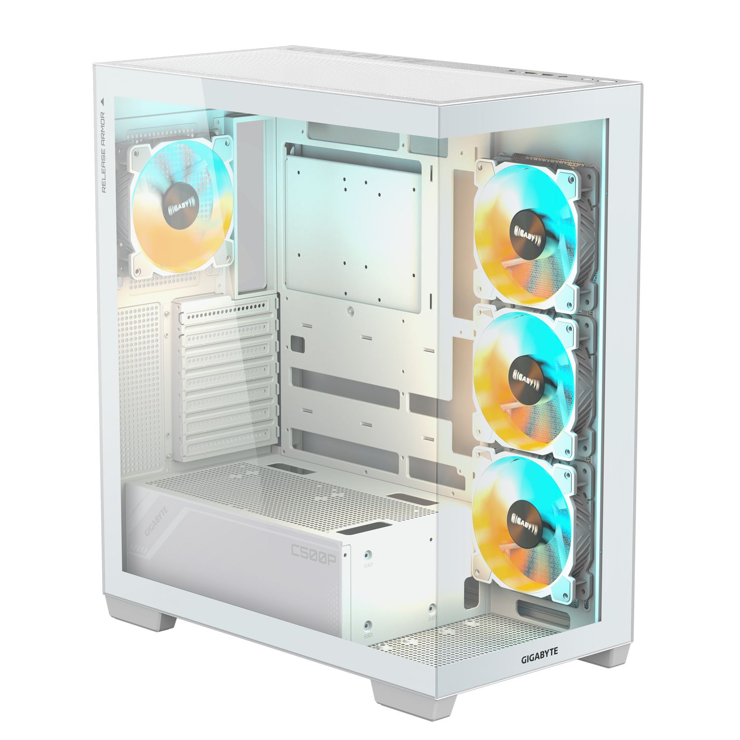 CASE MIDITOWER ATX W/O PSU/GB-C500PI ST WHITE GIGABYTE_5