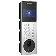 Videointerfon de exterior IP cu recunoastere faciala si amprenta digitala Hikvision DS-KD9203-MFE6, recunoaste pana la 5000 imagini faciale, 5000 amprente digitale, 50000 carduri,10000 utilizatori, deschidere faciala, amprenta si card, configurare remote via web, ecran 4.3-inch colorful LCD, camera_2