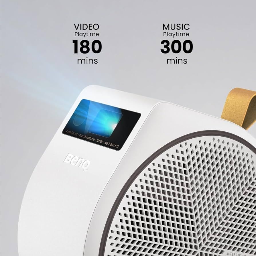 Videoproiector BenQ GV50, FHD 1920* 1080, up to 4K UHD (3840 x 2160), laser 20.000-30.000 ore, 500 ANSI lumeni, 16:9, 100.000:1, HDR, HLG, HDMI, USB Type A-1 (2.0/Power Supply1.0A/Reader/FW Upgrade), USB tip C, boxe 2* 4W, Woofer Cameră 10W, audio out, telecomanda cu baterie inclusa, cablu_2