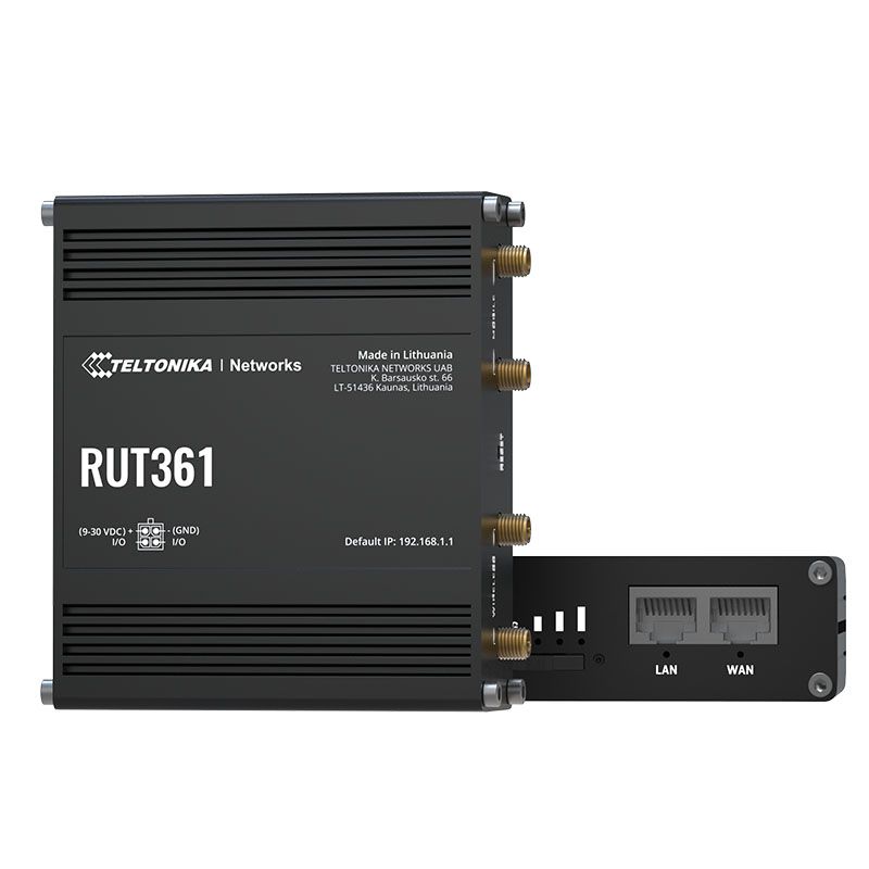 LTE CAT 6 Router | RUT361 | 802.11n | 10/100 Mbit/s | Ethernet LAN (RJ-45) ports 2 | Mesh Support No | MU-MiMO Yes | 4G_4