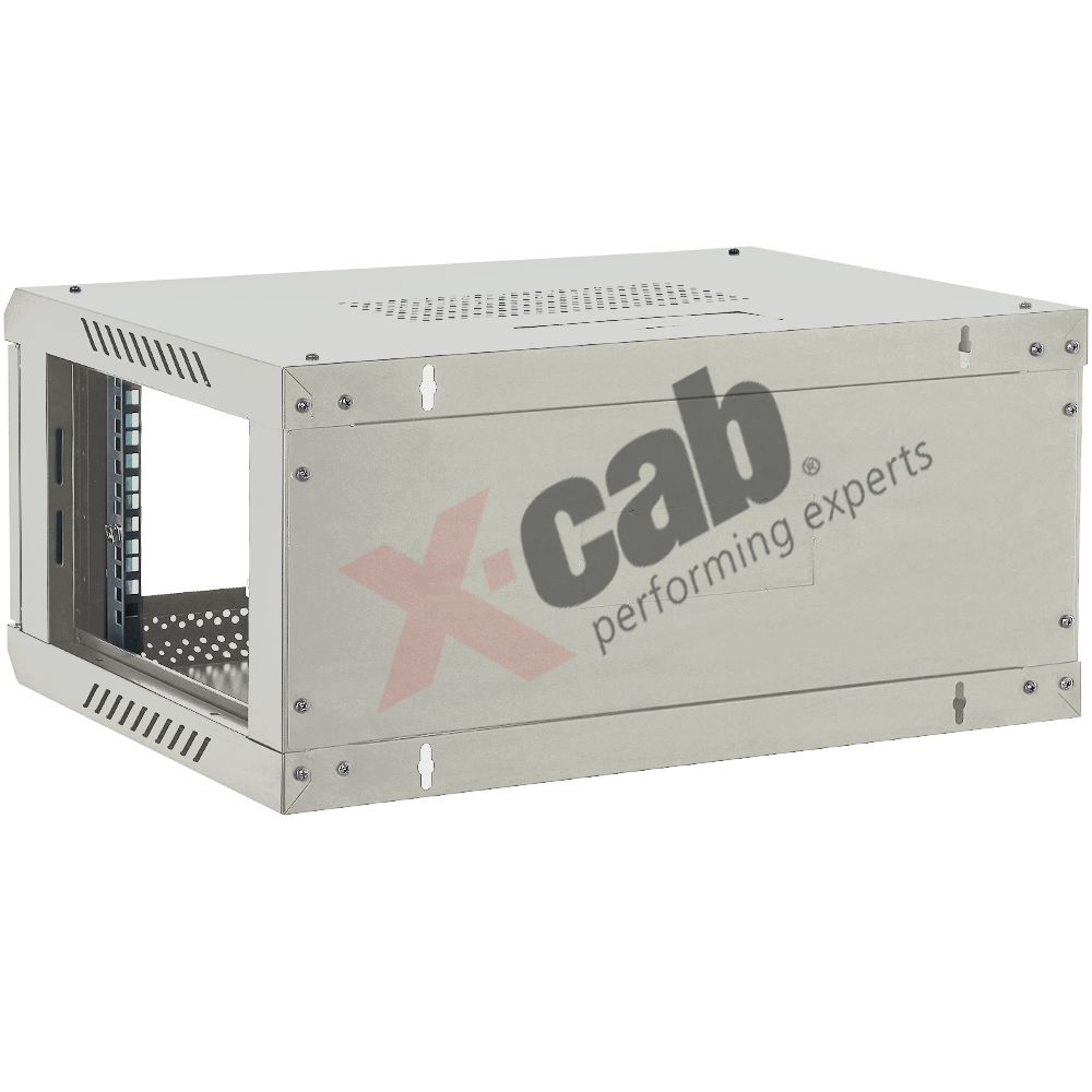 Cabinet metalic de perete 19”, tip rack wallmount, 4U 600x450 mm, Xcab Gri_3