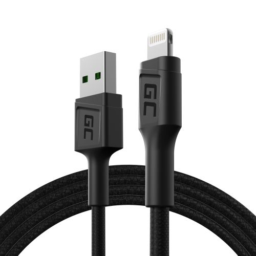 Green Cell KABGC21 lightning cable 1.2 m Black_1