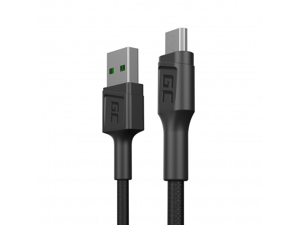 Green Cell KABGC23 USB cable USB 2.0 0.3 m USB A Micro-USB B Black_2
