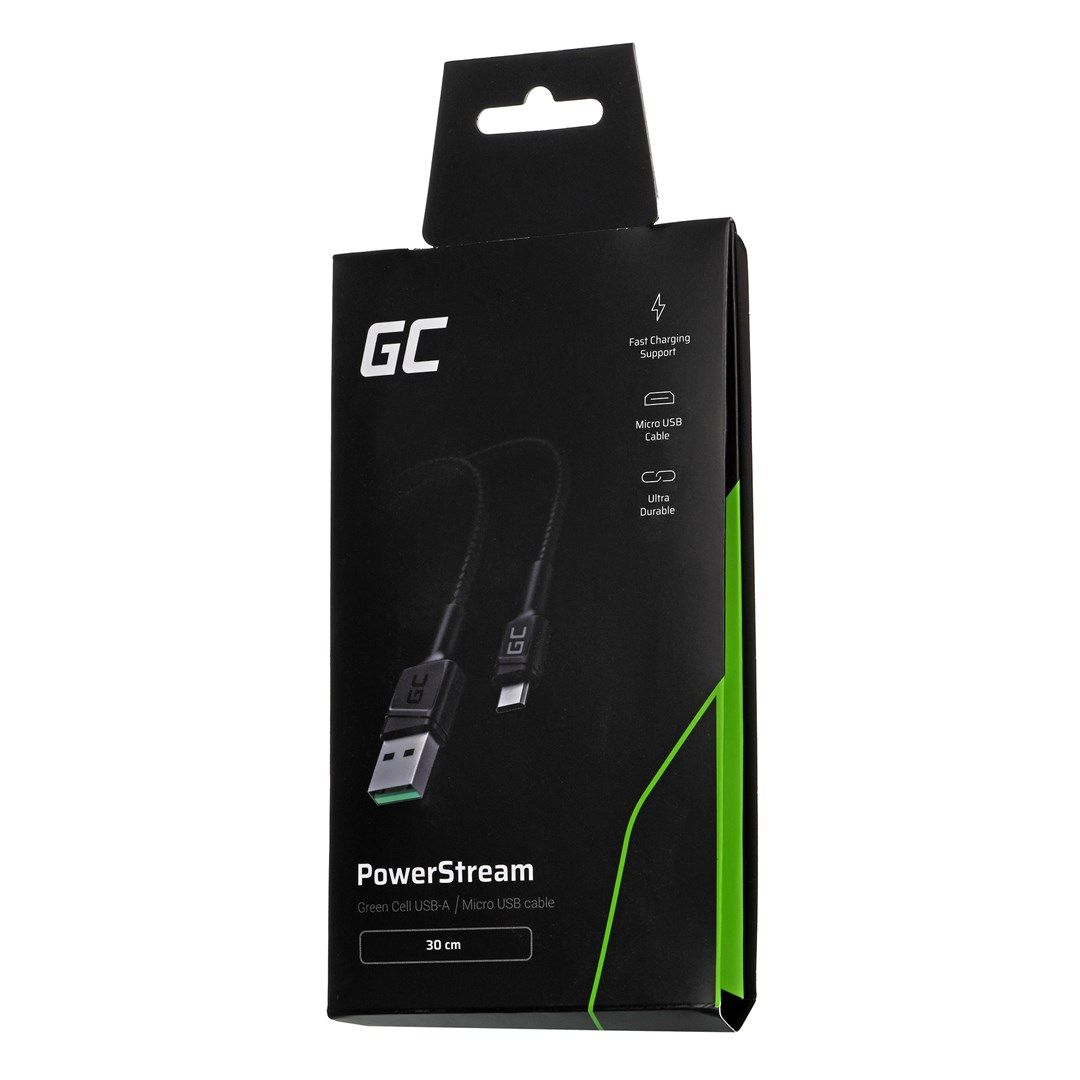 Green Cell KABGC23 USB cable USB 2.0 0.3 m USB A Micro-USB B Black_4