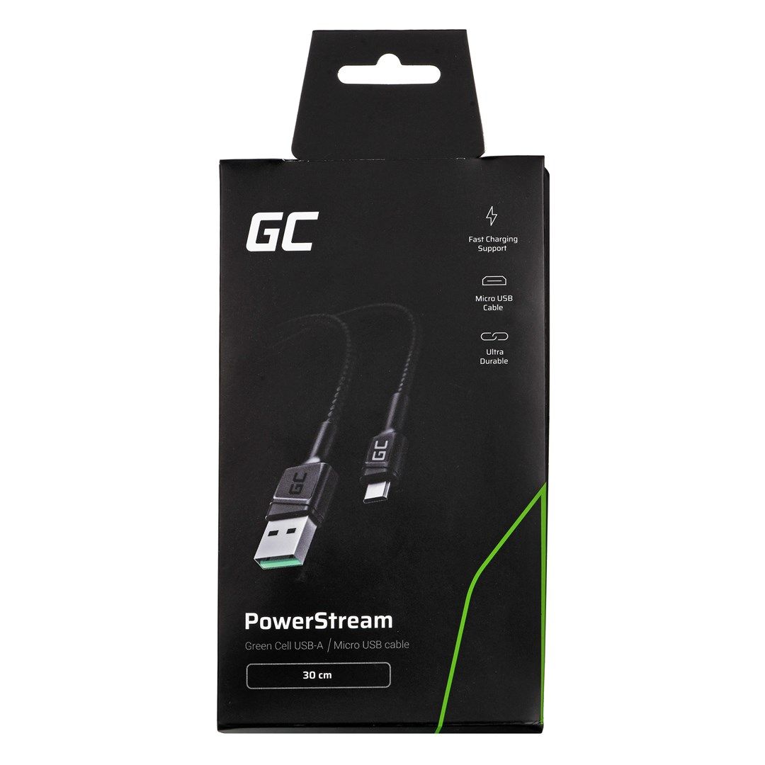 Green Cell KABGC23 USB cable USB 2.0 0.3 m USB A Micro-USB B Black_5