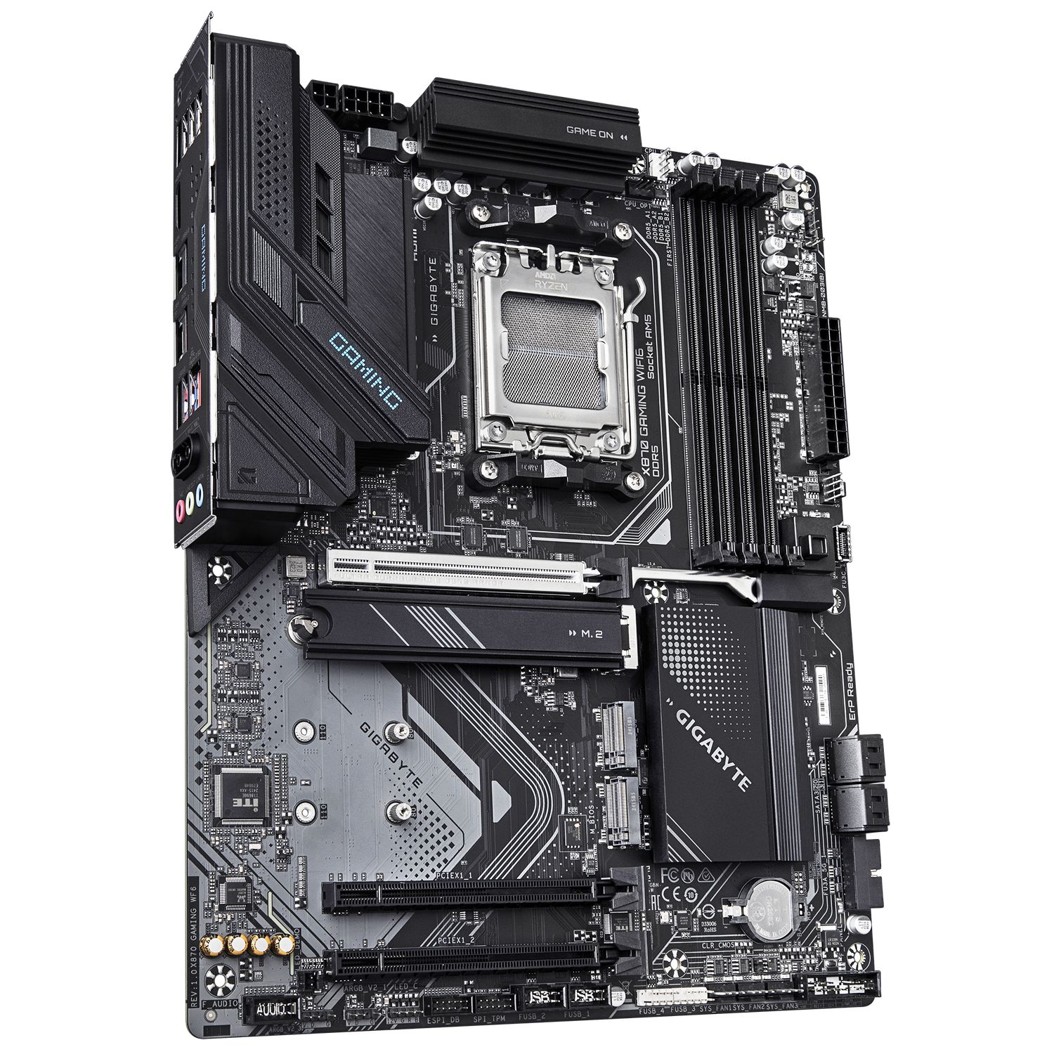 Placa de Baza GIGABYTE X870 GAMING WIFI6 AM5, 4x DDR5, 2x USB4 1x HDMI, 3x PCIE x16, 3x M.2, 4x SATA 6GB/s, ATX_3