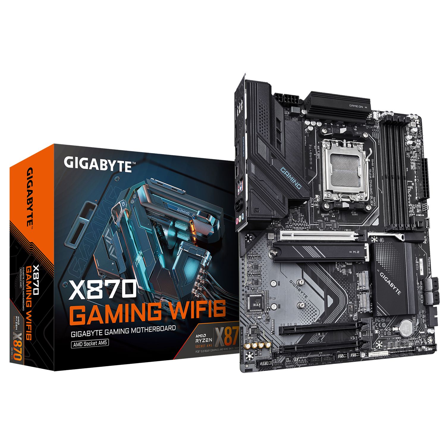 Placa de Baza GIGABYTE X870 GAMING WIFI6 AM5, 4x DDR5, 2x USB4 1x HDMI, 3x PCIE x16, 3x M.2, 4x SATA 6GB/s, ATX_5