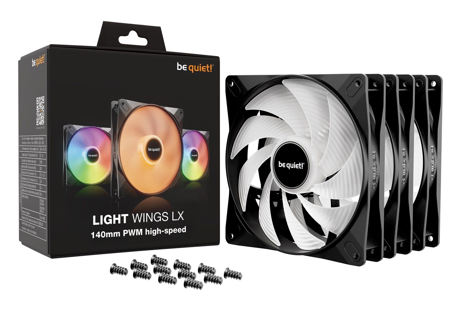be quiet! LIGHT WINGS LX 140mm PWM High Speed 3-Pack Black Computer case Fan 14 cm 3 pc(s)_6