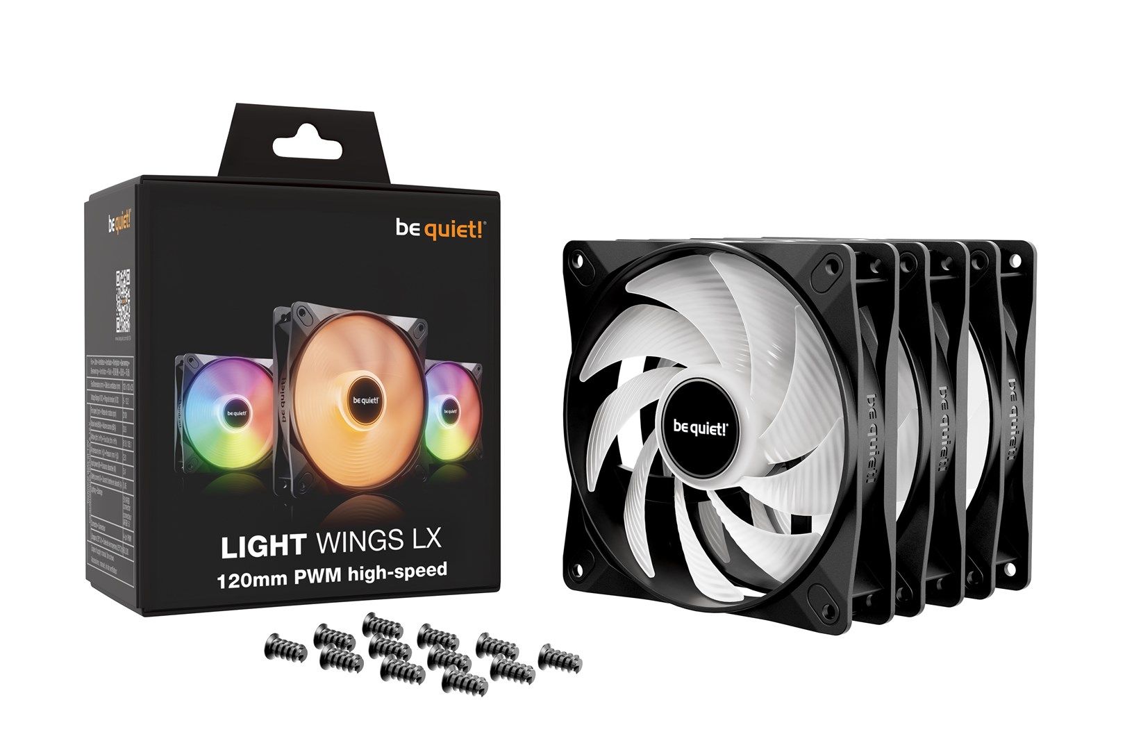 be quiet! LIGHT WINGS LX 120mm PWM High Speed 3-Pack Black Computer case Fan 12 cm 3 pc(s)_4