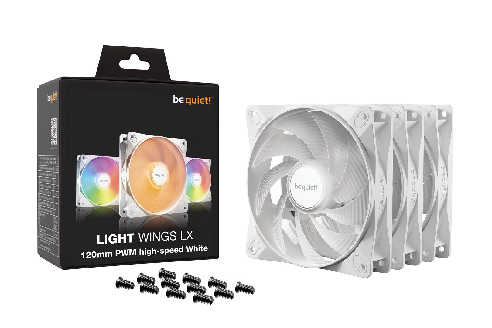 be quiet! LIGHT WINGS LX 120mm PWM High Speed 3-Pack White Computer case Fan 12 cm 3 pc(s)_5