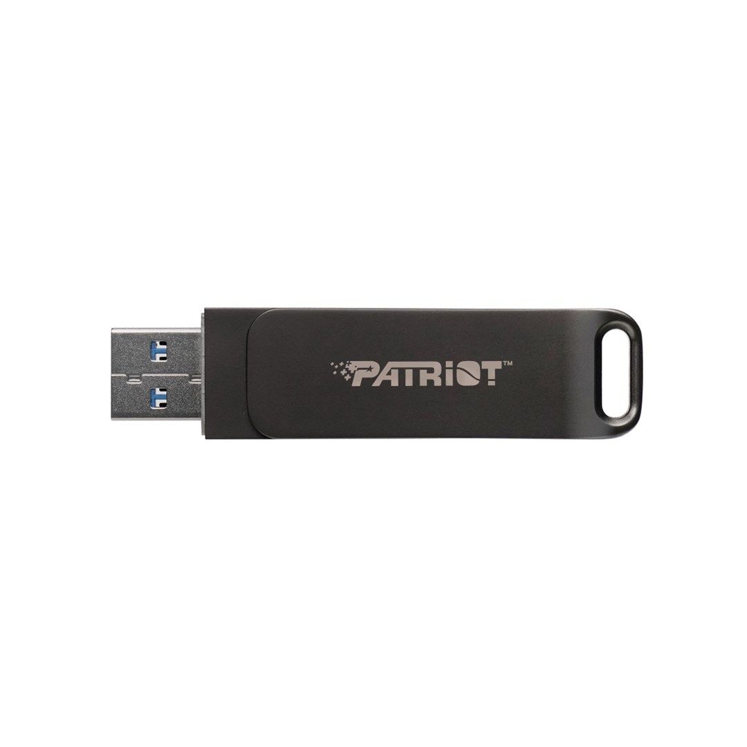 Flashdrive PATRIOT Rage R550 64GB 100 MB/S USB A+C Swivel Design (PE64GR550DSAD) Black_2