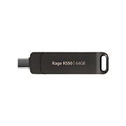 Flashdrive PATRIOT Rage R550 64GB 100 MB/S USB A+C Swivel Design (PE64GR550DSAD) Black_3