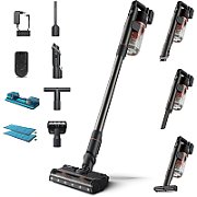 Philips 7000 series XC7055/01 stick vacuum/electric broom Battery Dry&wet Cyclonic Bagless 0.6 L Black  Red_1
