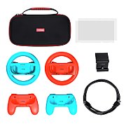 Pachet accesorii Trust pentru conosola Nintendo Switch, pachetul contine: husa de transport, 2 x prinderi Joy-Con, 2 x volan, sticla securizata pentru Switch, sticla securizata pentru Switch OLED, stand de incarcare, cablu USB-C-A, manual de utilizator_2