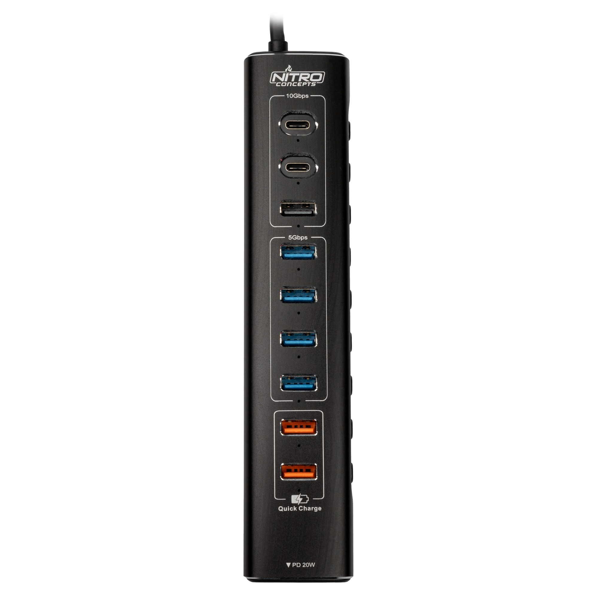 Nitro Concepts UH1  10-Port Hybrid USB Hub  USB 3.2_5
