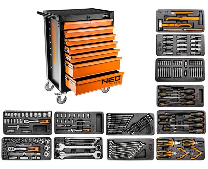 Workshop cabinet  7 drawers + 176 tools_4