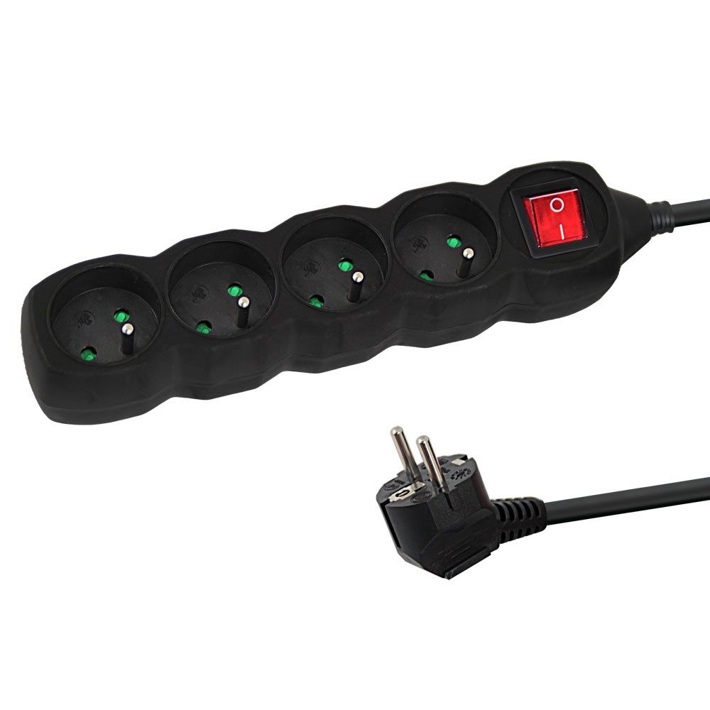 Esperanza ELK213K Power strip 4GN/3M Black_1