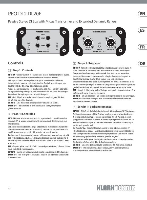 Klark Teknik DI 20P DI-box pasywny stereo_3