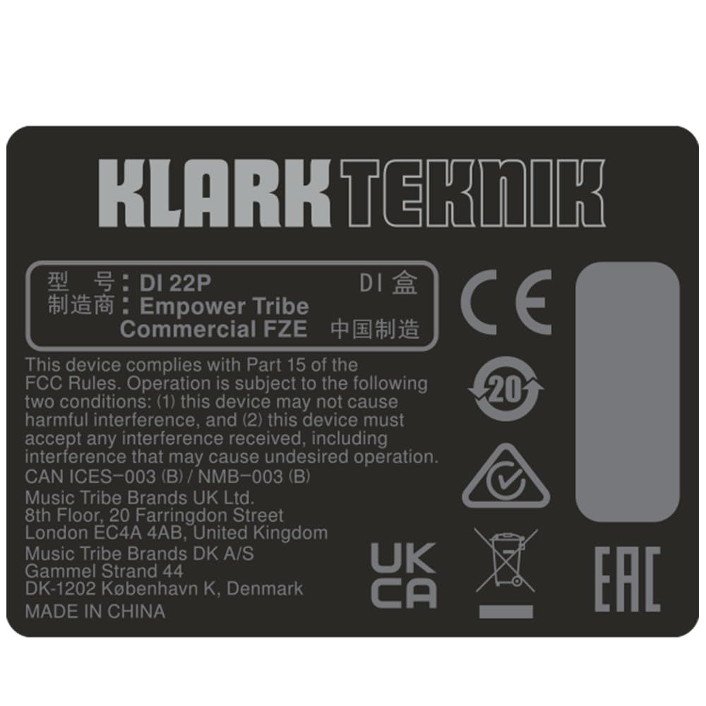 Klark Teknik DI 22P DI-box pasywny stereo_2