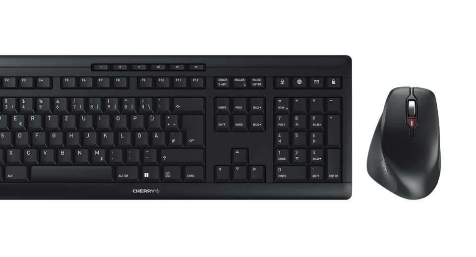 CHERRY Desktop STREAM COMFORT Wireless [DE] white Mouse+Keyboard, Fullsize, Silent_1