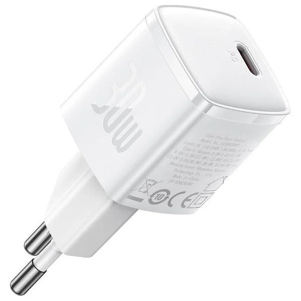 INCARCATOR retea Baseus Cube Pro, Quick Charge 30W, 1 x USB Type-C 5V/3A, alb 