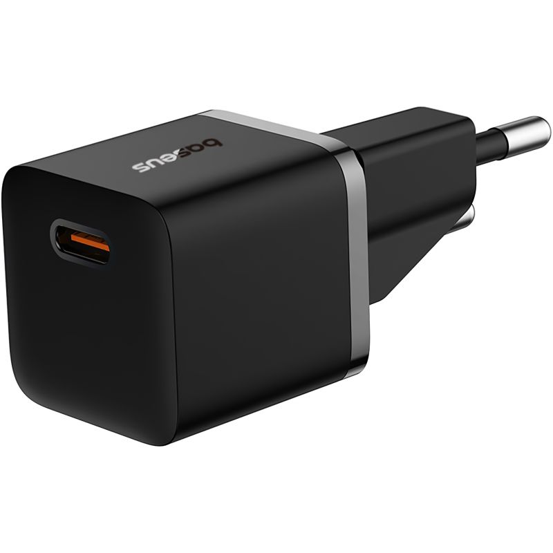 INCARCATOR retea Baseus GaN5 Pro, Quick Charge 20W, 1 x USB Type-C, include cablu USB Type-C la USB Type-C 100W 1m, negru 