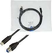 CABLU USB LOGILINK pt. imprimanta, USB 3.2 Gen1  Type-C (T) la USB 2.0 Type-B (T), 2m, 2 x ecranare, conectori auriti, negru, 