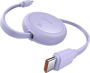 CABLU alimentare si date Baseus Free2Pull Mini, Fast Charging Data Cable pt. smartphone, retractabil, USB Type-C la USB Type-C 60W, 1m, mov 