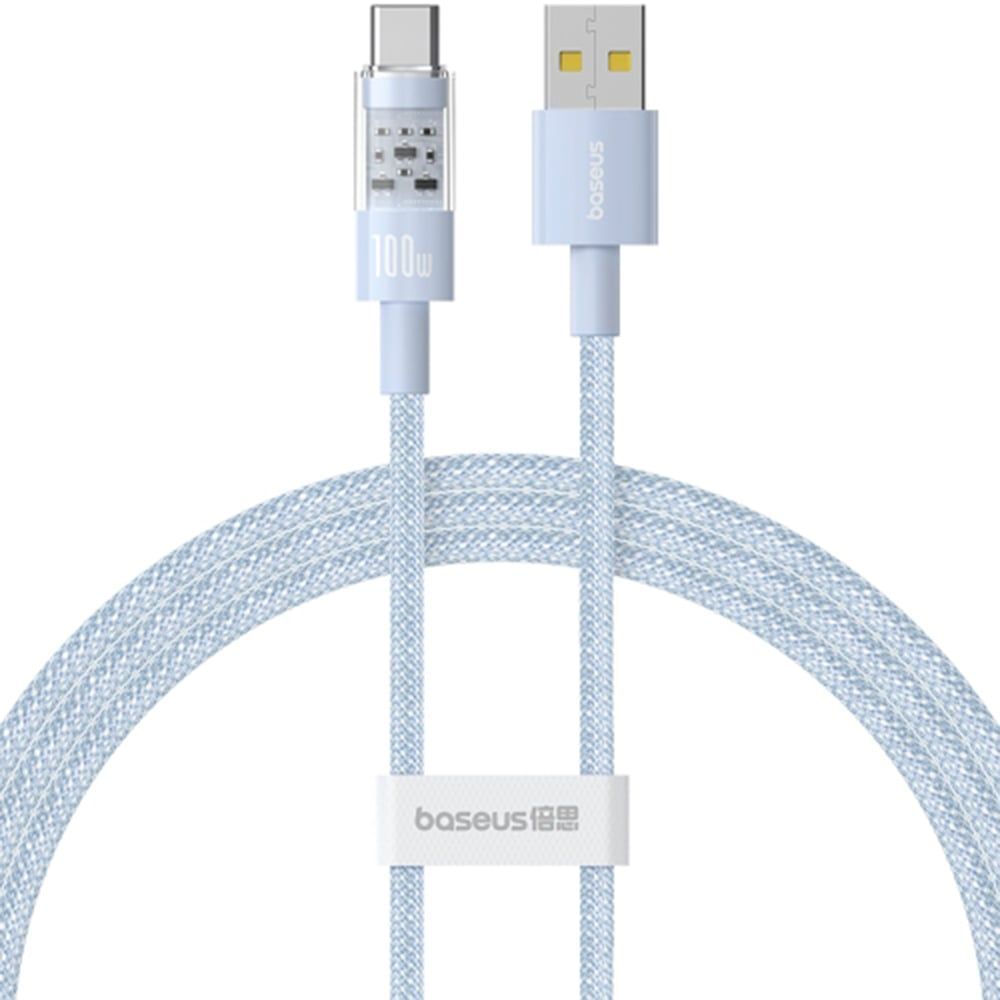 CABLU alimentare si date Baseus Gem, Fast Charging Data Cable pt. smartphone, USB la USB Type-C 100W, 2m, albastru 