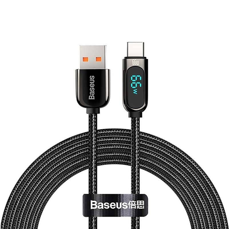 CABLU alimentare si date Baseus, Dynamic Fast Charging Data Cable pt. smartphone, USB (T) la USB Type-C (T), 66W, braided, 2m, negru, 