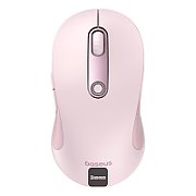 MOUSE Baseus F02 PC sau NB wireless, 2.4GHz si Bluetooth, optic, 800/ 1200/1600 dpi,butoane/scroll 3/1, roz,