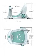 Scaun baie bebe cu ghidon , spatar reglabil , verde, U-Grow_3