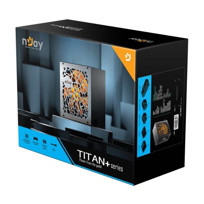 Sursa NJOY TITAN+ 750W 80+ BRONZE, ATX, Active PFC, Protectie OVP / OCP / SCP / OPP, negru_6