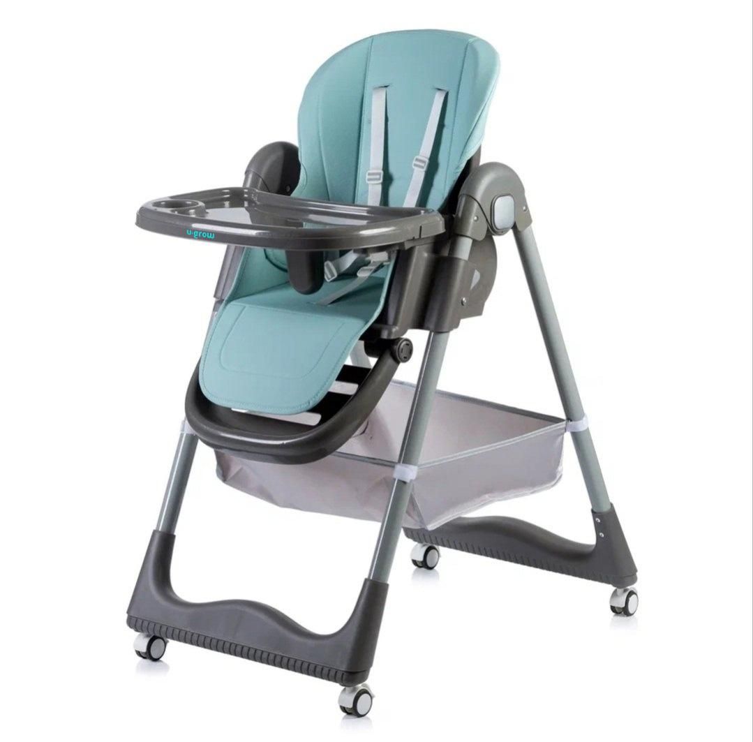 Scaun de masa cu inaltime reglabila, spatar ajustabil in 4 pozitii, pliabil, blue, U-Grow_1