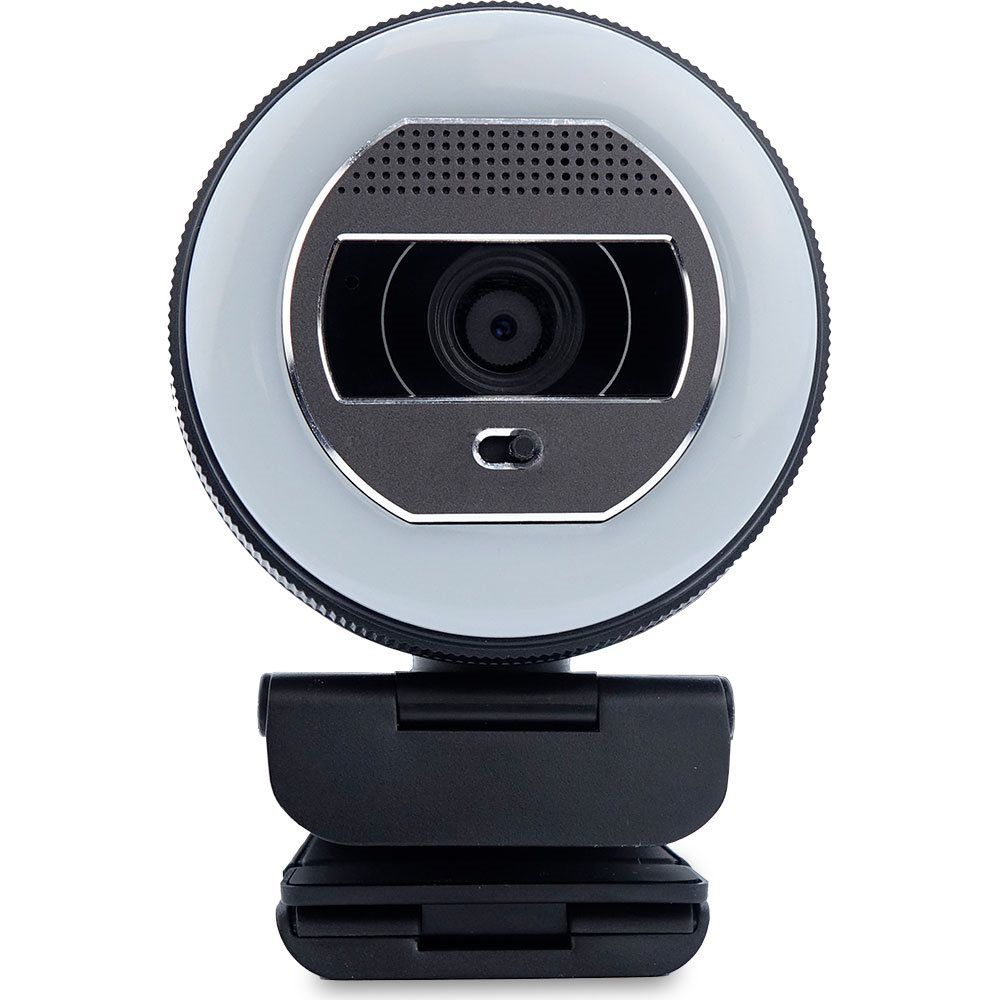 TERRA Webcam Halo mit LED-Lichtkranz (C1868pro) und Privatschieber Full-HD, Auto Focus, Stereo Mic, Privacy Slider_1