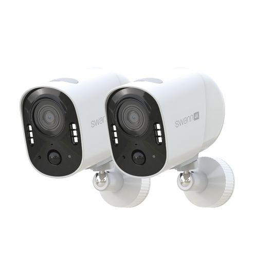 Pan/Tilt Home Security Wi-Fi Camera, 2-Pack SPEC: 1080p, 2.4 GHz, Horizontal 360º FEATURE: Pan/Tilt, Motion Detection and Notifications, Sound and Light Alarm, Remote Control, Two-Way Audio, Voice Control (Works with Google Assistant and Alexa), Local Storage through microSD Card (Up to 512 GB)_1