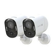 Pan/Tilt Home Security Wi-Fi Camera, 2-Pack SPEC: 1080p, 2.4 GHz, Horizontal 360º FEATURE: Pan/Tilt, Motion Detection and Notifications, Sound and Light Alarm, Remote Control, Two-Way Audio, Voice Control (Works with Google Assistant and Alexa), Local Storage through microSD Card (Up to 512 GB)_1