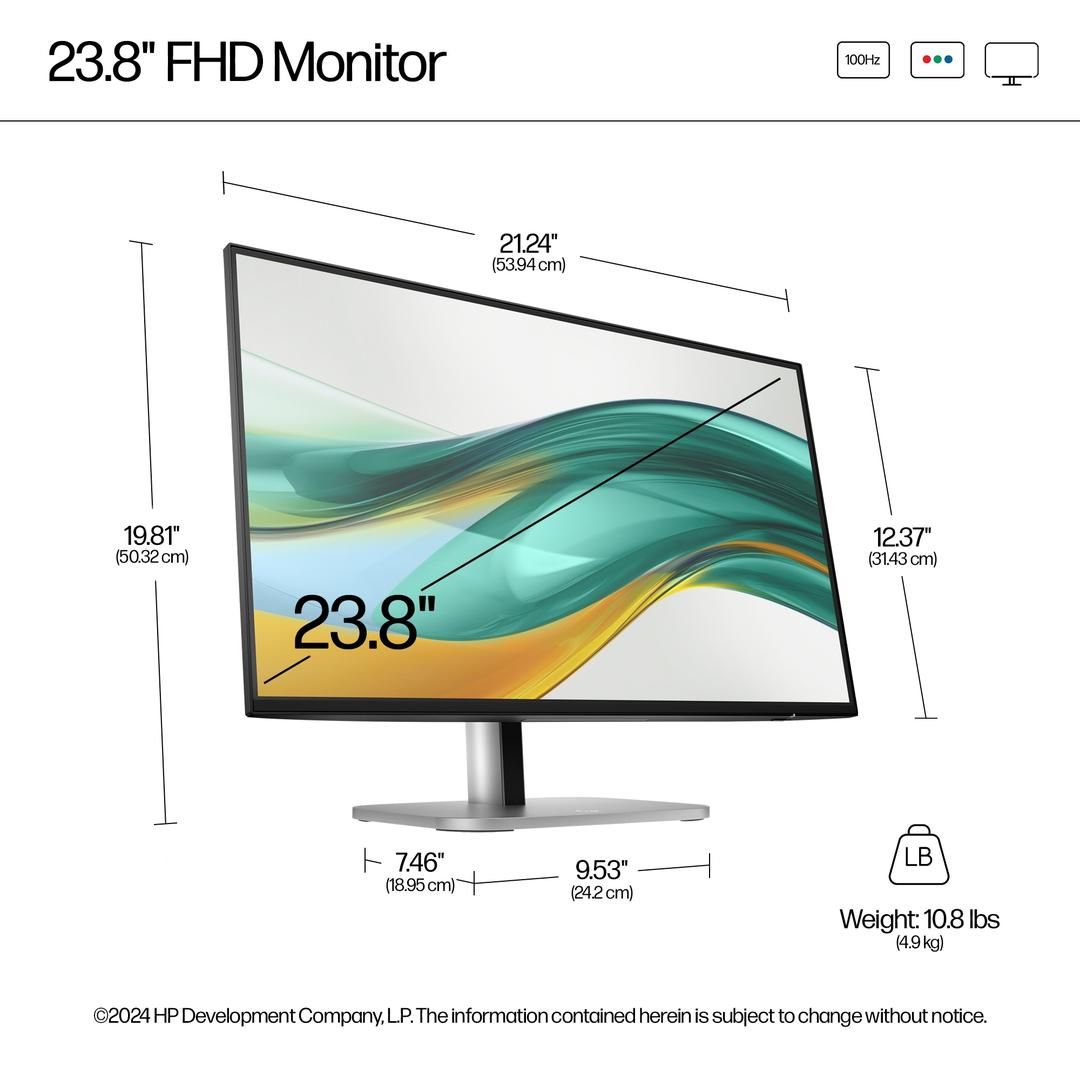 HP S5 PRO 524PF 23.8 FHD (1920x1080) IPS 350n 5ms DP HDMI HAS USB-B 3/3/0_5