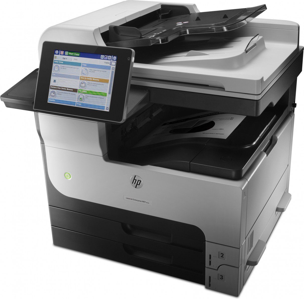 HP LaserJet Enterprise MFP M725dn, Imprimare, copiere, scanare, ADF de 100 de coli; Imprimare prin port USB frontal; scanare către e-mail/PDF; imprimare faţă-ve_2