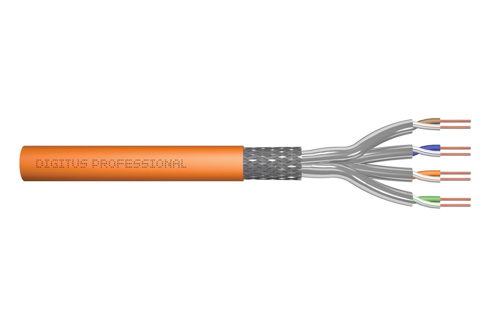 DIGITUS Cat.7 Installation Cable  S/FTP  B2ca  AWG 23/1  LSOH  100m  orange_1