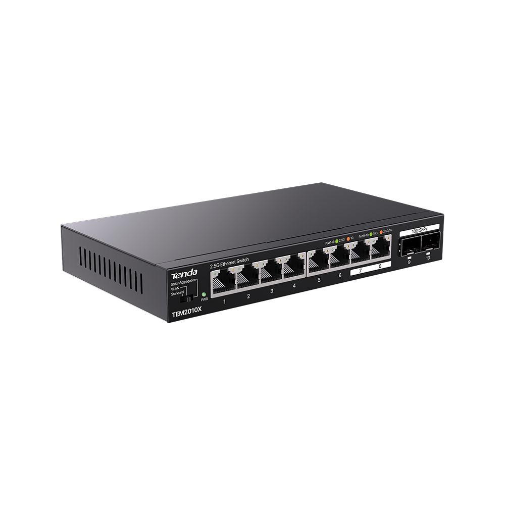 Tenda TEM2010X network switch 2.5G Ethernet (100/1000/2500) Desktop Black_2