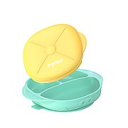 Farfurie silicon cu capac , galbena, U-Grow_2